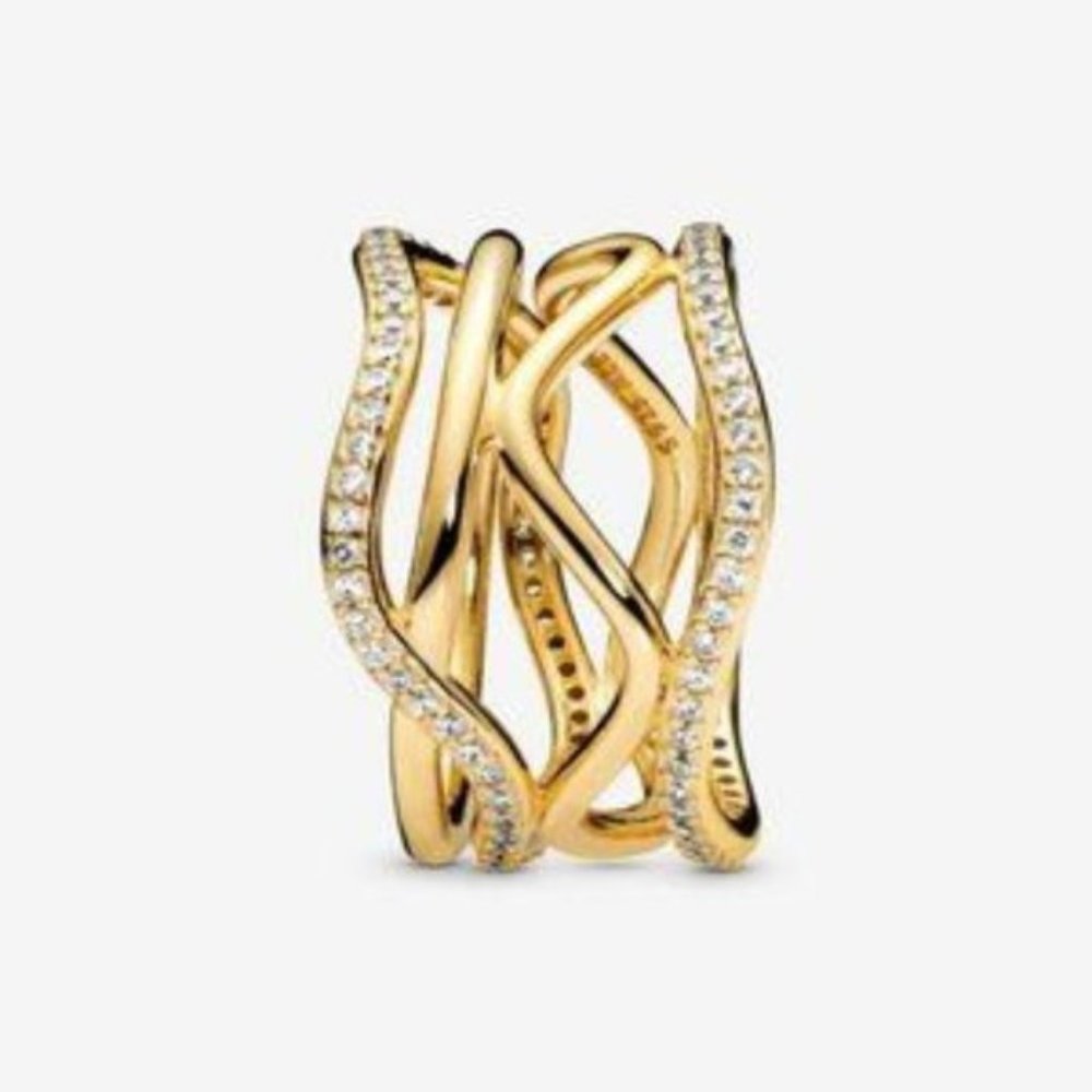 Pandora Swirling Lines Ring